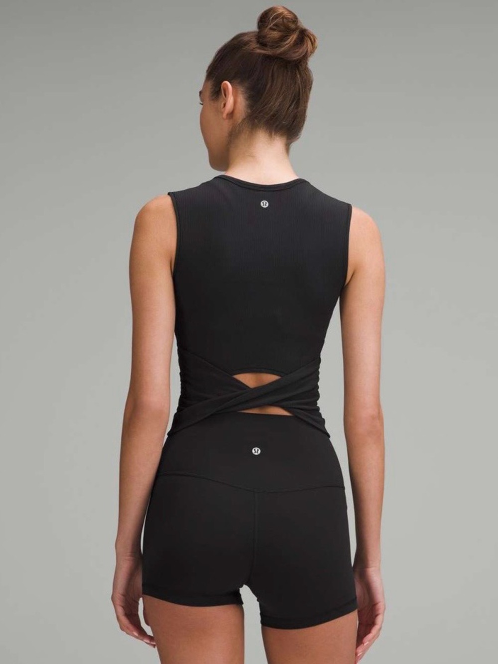Lululemon all it takes back twist tank top in black